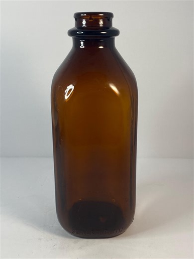 Antique Duraglas Amber Brown Glass Milk Bottle - Etsy