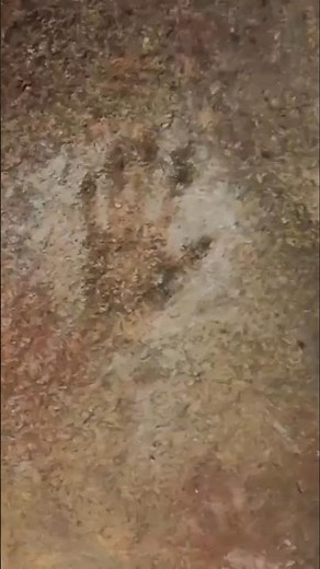 Aboriginal painting inside an Australian cave