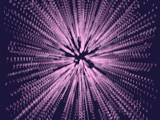 Processing文字字母交互构成残影动态海报