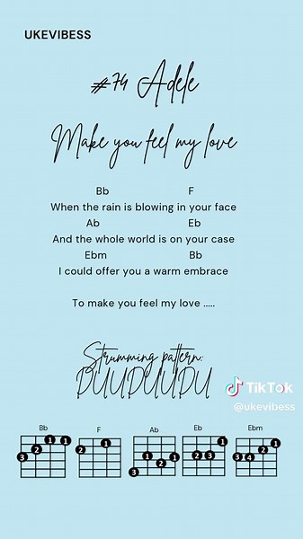 Enjoy 🌺 Make you feel my love by #adele #music #ukulele #uke #ukevibess