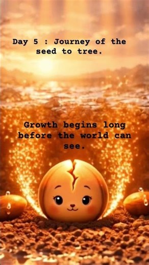 Day 5: Journey of the seed to a Tree. Growth begins long before the world can see. #motivation