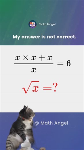 Maths Angel on Instagram: "😭 I used the right method… somehow wrong. 😎 Have any maths questions? Get instant, clear answers with our 24/7 AI Math Solver — ChatCat 😼 📸: @mathsangel_global #math #meme #mathematics #viral #mathangel"