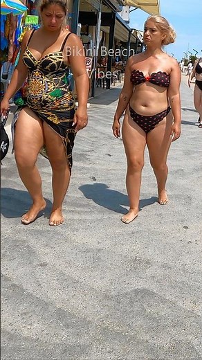 Decadent Black & Red Bikini 👙☀️🏝️ Beach Walk 🏖️ #beach #bikini #beachwalk #beachvibes