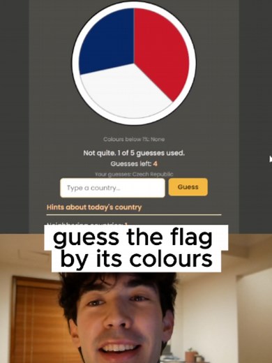 Country Flag from Colors: Guess the Flag by Color Pie Chart
