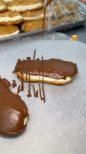 Freed's Bakery on Instagram: "Delicate pate a choux dough filled with Freed’s Bavarian cream and topped with house-made fudge icing! 😋 we can also make a mini assortment of pastries, including mini Elcairs 😍 check out Freedsbakery.com to see everything we have! FIVE LOCATIONS around town: 🌟 9815 S Eastern Ave (Freed’s Bakery) 🌟 10870 W Charleston Blvd (Summerlin) 🌟 6475 N Decatur Blvd (Centennial Hills) 🌟 60 E California Ave (Downtown) 🌟 8730 W Sunset Rd. G-120 (Southwest) #freedsbakery #