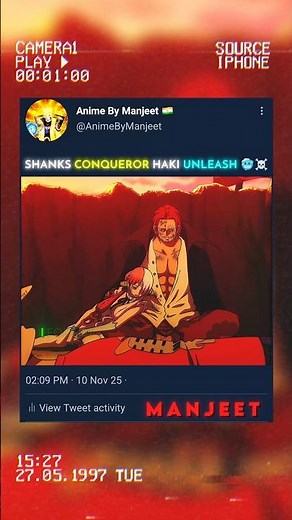 SHANKS CONQUEROR HAKI UNLEASH 🥶☠️