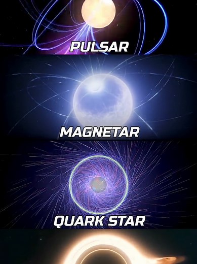 Black Hole vs Neutron Star vs Pulsar vs Magnetar vs Quark Star 💀⚔️ #Space #Astronomy #Earth