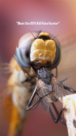 Eyes on bugs on Instagram: "Did you know they were this brutal? 🤯 Share anything about dragonfly 🧚 what you think? Did you know dragonflies are one of nature's most effective hunters? They literally use their legs like a net! Dragonflies have a 95% hunting success rate. . . #Dragonfly #HouseFly #NatureIsMetal #Insects #Entomology #ReelsVideo #ViralReel #PredatorPrey #Wildlife #macro #macrophotography #naturevideo #insectphotography #dragonflyeating #natureisbrutal #buglife #foodchain #wildlife