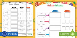 Elements of Art: Colour Schemes Worksheet