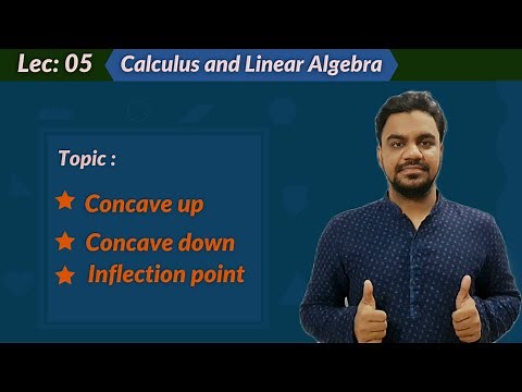 Lec:5 Concave up and down in Calculus | Linear Algebra | Inflection point | Concavity