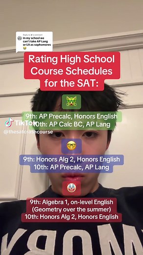 Optimal High School Course Schedule for SAT Prep