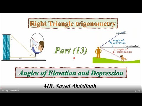 Angles of Elevation and Depression word problems - Right triangle Trigonometry course - part 13