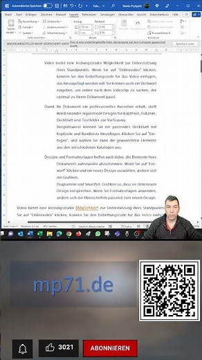 Word: Automatic hyphenation for selected text passages