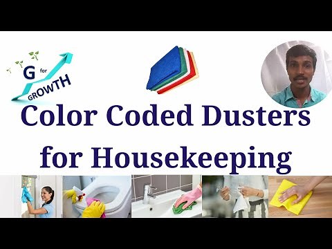 Color coded dusters in housekeeping/ importance of color coded dusters/