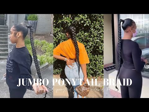 48" BRAIDED PONYTAIL ON SHORT HAIR