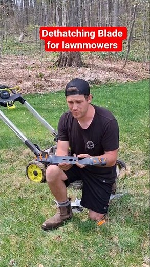 Universal dethatching blade for lawnmowers, how to use #dethatching #yardwork #lawncare #lawntips