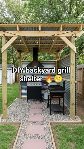 DIY backyard grill shelter | Backyard Projects #recommended