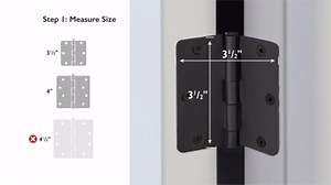 Design House Door Hinges for Interior Doors 6-Pack 3.5-inch x 3.5-inch – Rounded 1/4-inch Radius Steel Door Hinge – Antique Brass – Fits Standard Doors – Design House 188383