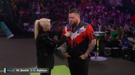 Michael Smith reacts to his round one victory over Lisa Ashton 🗣️ | Sky Sports