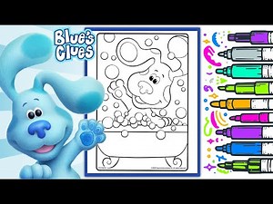 Coloring Blue from Blues Clues | Nickelodeon | Coloring Pages