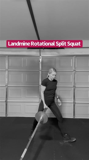 How to do a Landmine Rotational Split Squat (Read Description) #glutes #adductors #landmineworkout