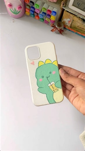 DIY cute kawaii Phone cover/ mobile case #phonecase #diy #viral #crafts #paint #artist #shorts