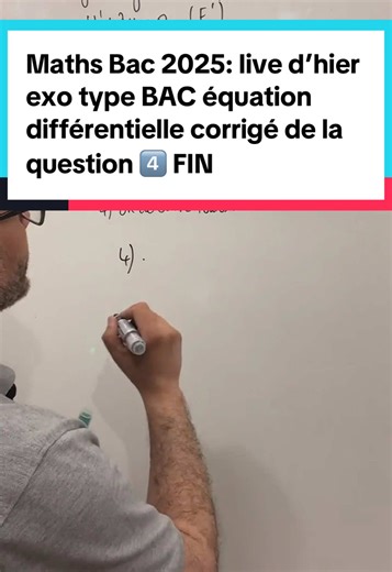 Maths Bac 2025 : Correction de l'équation différentielle