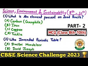 CBSE Science Challenge 2023 | MCQ on Science, Environment and Sustainability | Science Challenge MCQ