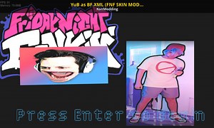 YuB as BF.XML (FNF SKIN MOD V4demo!) Mod for Friday Night Funkin' | FNF Mods