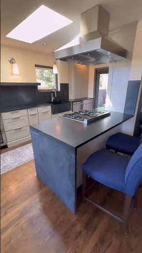 Kitchen Transformed! Soapstone Countertops, Full-Height Backsplash & Custom Shelf