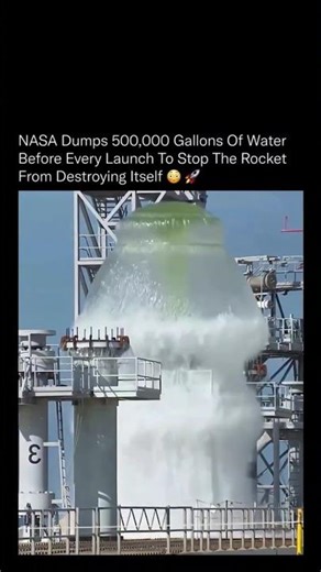 NASA dumps gallons of water before every launch. #nasa #rocket #innovation #technology