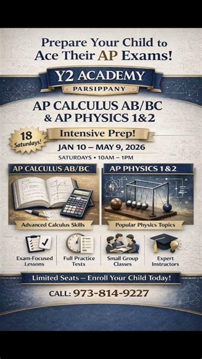 AP Calc AB/BC + AP Physics 1&2 Intensive Prep is open for enrollment.