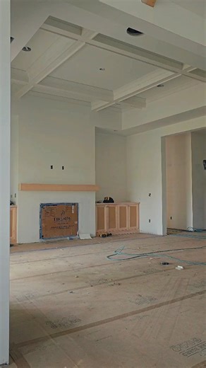 L&S Builders on Instagram: "Most ceilings disappear once the lights are on. This one does the opposite. A coffered beams ceiling introduces order, depth, and proportion where there was none, turning the upper plane into an active part of the room. What you’re watching is the construction phase the precise, unhurried work that allows the ceiling to carry presence without excess. Another project underway by L&S Builders in Wilmington, NC. lsbuildersnc.com #LSBuildersNC #CofferedBeams #CofferedCeil