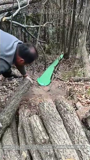 Genius DIY Hack! Turn a PVC Pipe into a Log Roller