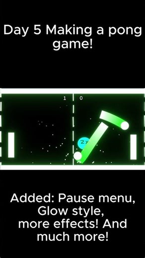 Unity: Making a pong game. Day 5! 🏁🔥 #Shorts