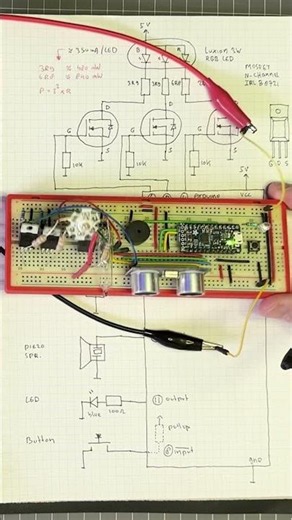 Sonar alarm with mercury switch motion detection