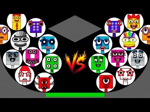 SPRUNKI NUMBERBLOCKS Phase 1 VS Phase 2 Marble Race Tournament in Algodoo