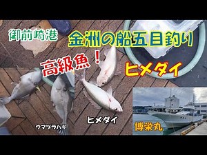 【船釣り】御前崎沖の神秘的な金洲！高級魚ヒメダイを五目釣りでGet！