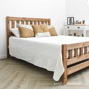 Queen Mission Style Bed Woodworking Plans - Wood Platform Bed PDF Plans - DIY Bed With Headboard and Footboard - Etsy