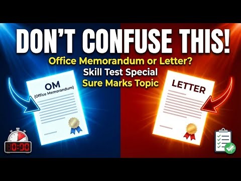 Office Memorandum Explained AIIMS CRE • Noting & Drafting Skill Test (AIIMS / KVS / LDCE / ASO / AR)