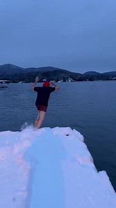 225K views · 664 reactions | NOT RECOMMENDED FOR EVERYONE. Longtime Mirror Lake Inn guest John Clark and family are spending a few days with us during the holidays. While here, they wandered over to the nearby Lake Placid boat launch where John took a refreshing dip in the lake. As you can see, Mr. Clark comes from solid stock. The rest of us would be better served with a hot beverage next to a MLI fireplace. | Mirror Lake Inn Resort & Spa | Facebook
