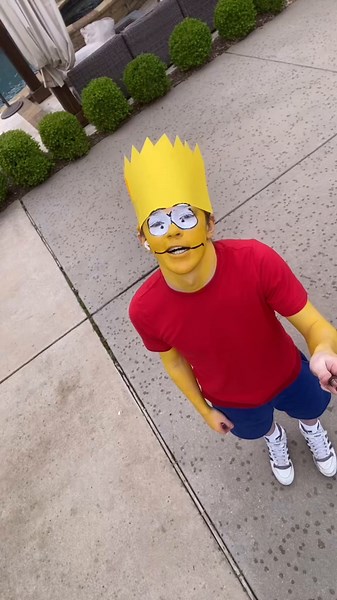 Bart Simpson Cosplay on a Board