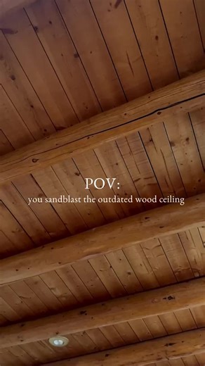 Stunning Ceiling Transformation with Sandblasting Technique