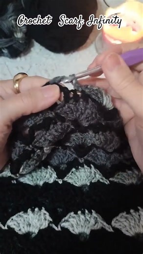 Crochet Scarf Infinity #shorts #sciarpa #scarf #crochet #uncinetto #crochetstitch #handmade #diy
