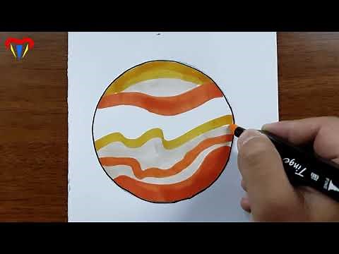 venus drawing - easy planet drawing - simple, beautiful, cute, picture, step by step how to draw