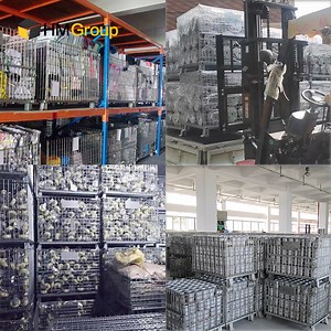 High Quality Agriculture Cargo Storage Foldable Metallic Wire Mesh Containers with Forklift