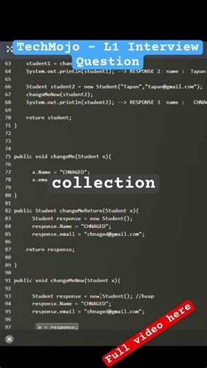 Java Interview Prep: TechMojo 1st Round Questions Explained! #shorts #javainterviewquestions #tech