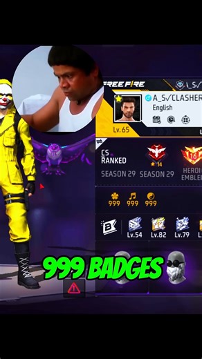 How to get 999 badge in Free fire 😱 #shorts #freefire