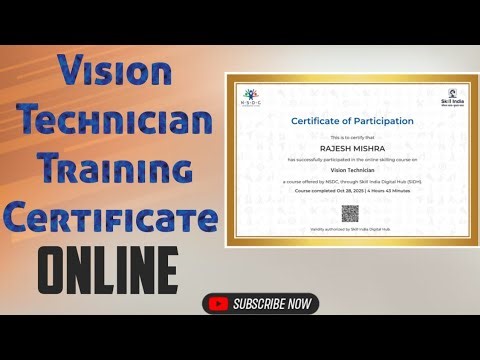 Process For Vision Technician Training Certificate | Apply Vision Technician Training Certificate |
