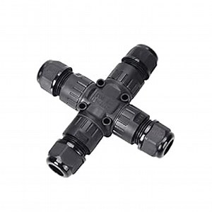 COMOPEZ 4Way Junction Box IP68 Waterproof Electrical Junction Box Cable Connector Underground Junction Box for Outdoor,Family,Street Light, External Cable ∅9-12mm(3Pin)
